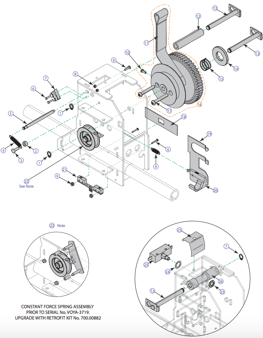 Oxford Voyager Portable Chassis spare parts.